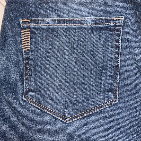 Paige Jimmy Jimmy Medium Wash Ezra Distressed Rolled Cuff Jean Denim Short - Picture 6 of 14